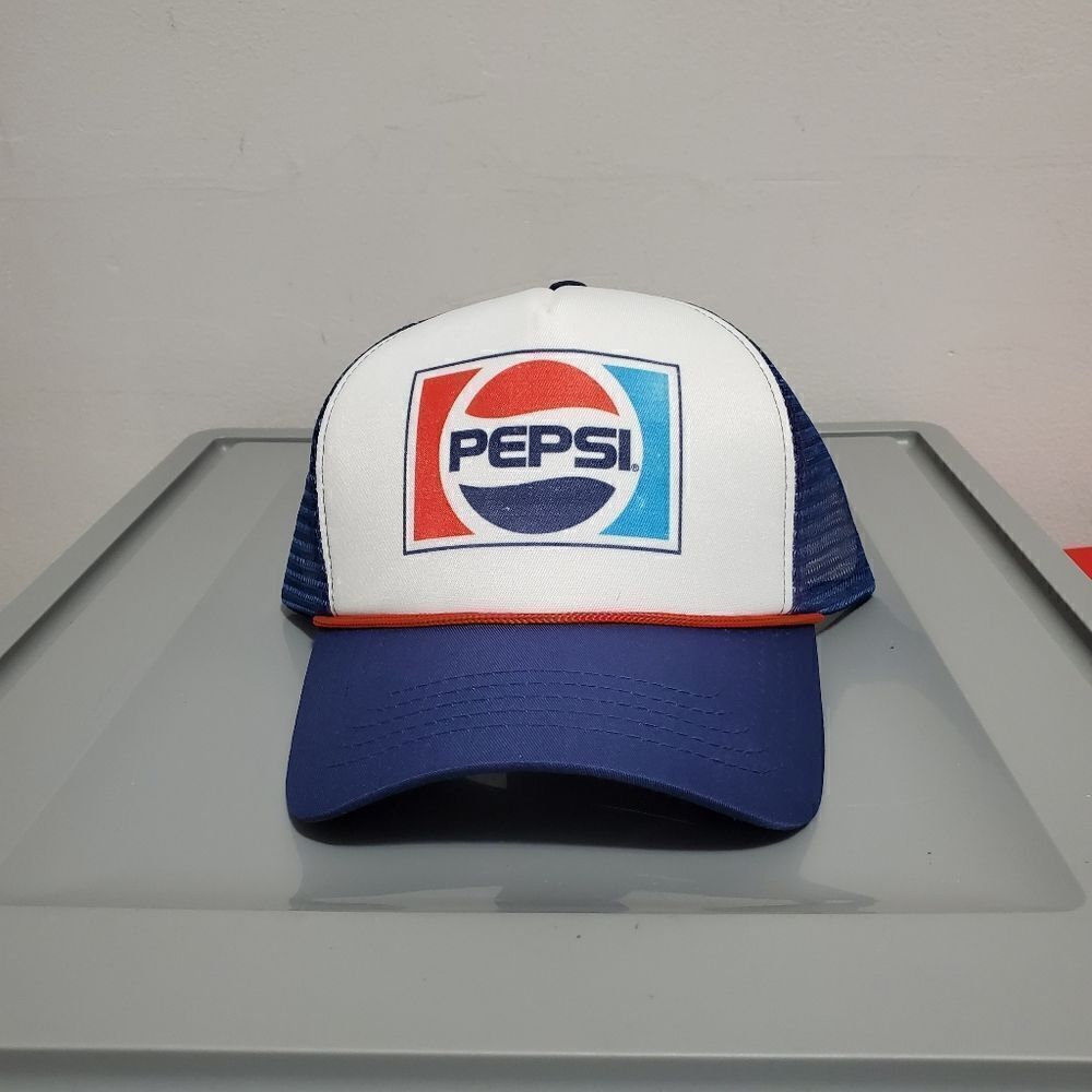 Pepsi Cola Soda Men's Officially Licensed Classic Logo Foam Trucker Hat Cap